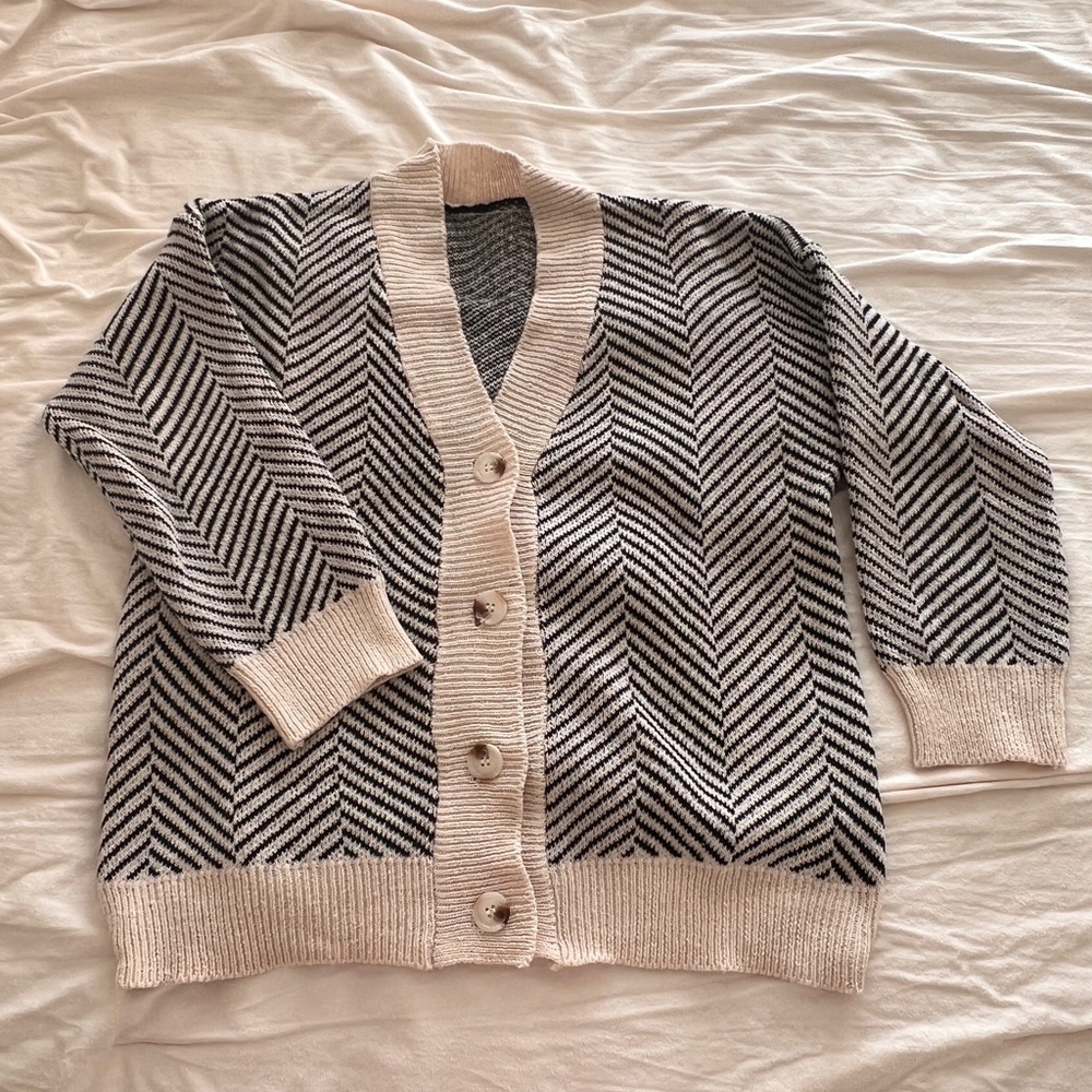 Striped Cardigan Sweater